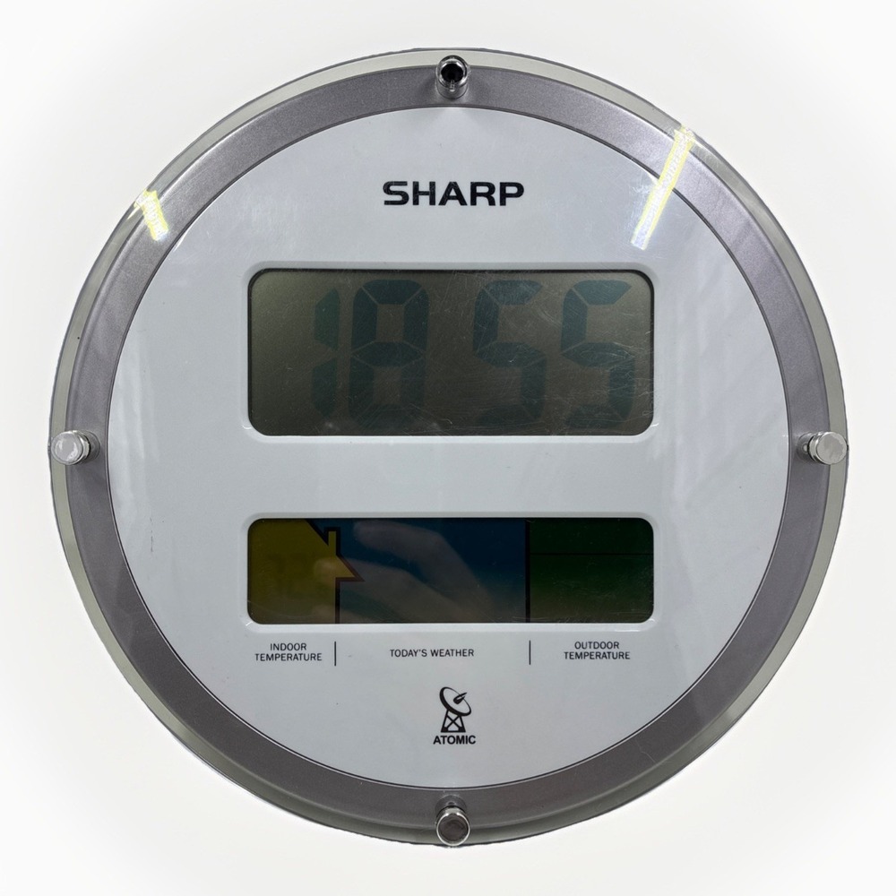 Sharp Atomic Digital Wall Clock SPC906 *DOES NOT HAVE EXTERNAL SENSOR*‎